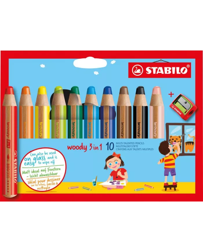 STABILO Crayons de couleur set de 10 couleurs