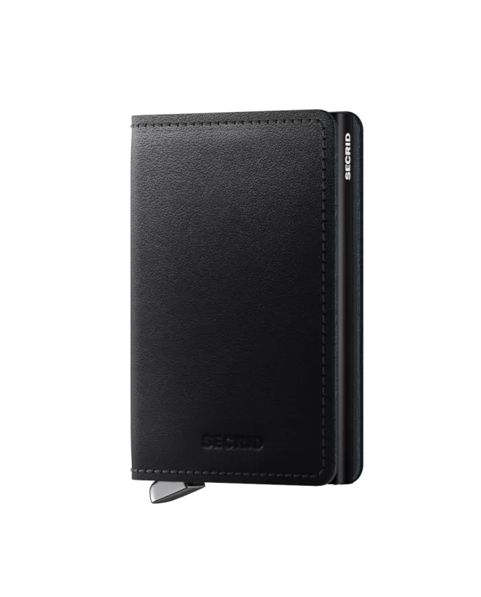 Secrid - Porte-cartes de crédit en cuir Slim DUSK noir