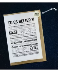 Carte Tout Est Dit "Taureau"