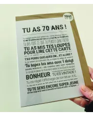 Carte Tout Est Dit "70 ans"