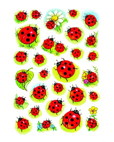 Stickers Herma Coccinelles et fleur