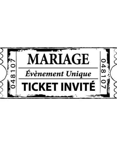 Tampon "Ticket Mariage"