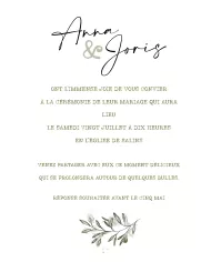 Carte simple Mariage "Save the date"