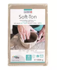 Soft-Ton, argile naturelle, blanc 2500g, séche à l'air