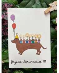 Carte B6 - Fée Anniversaire