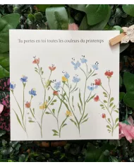 Carte Carrée - Couleurs de printemps