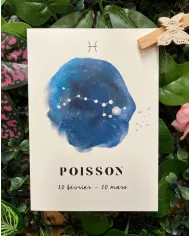 Carte A6 - Astrologie Poisson