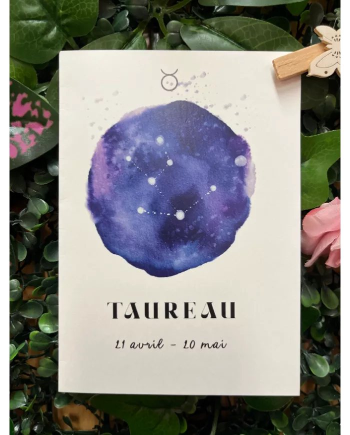 Carte A6 - Astrologie Taureau