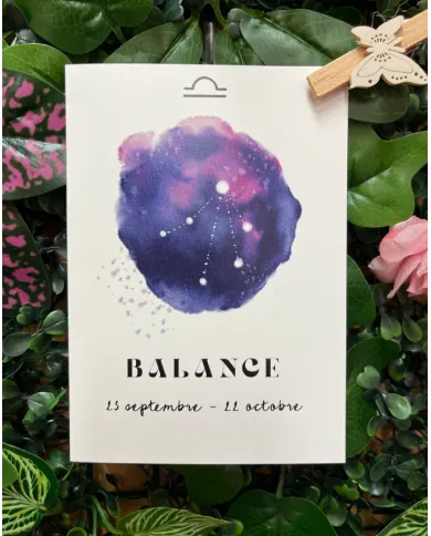 Carte A6 - Astrologie Balance