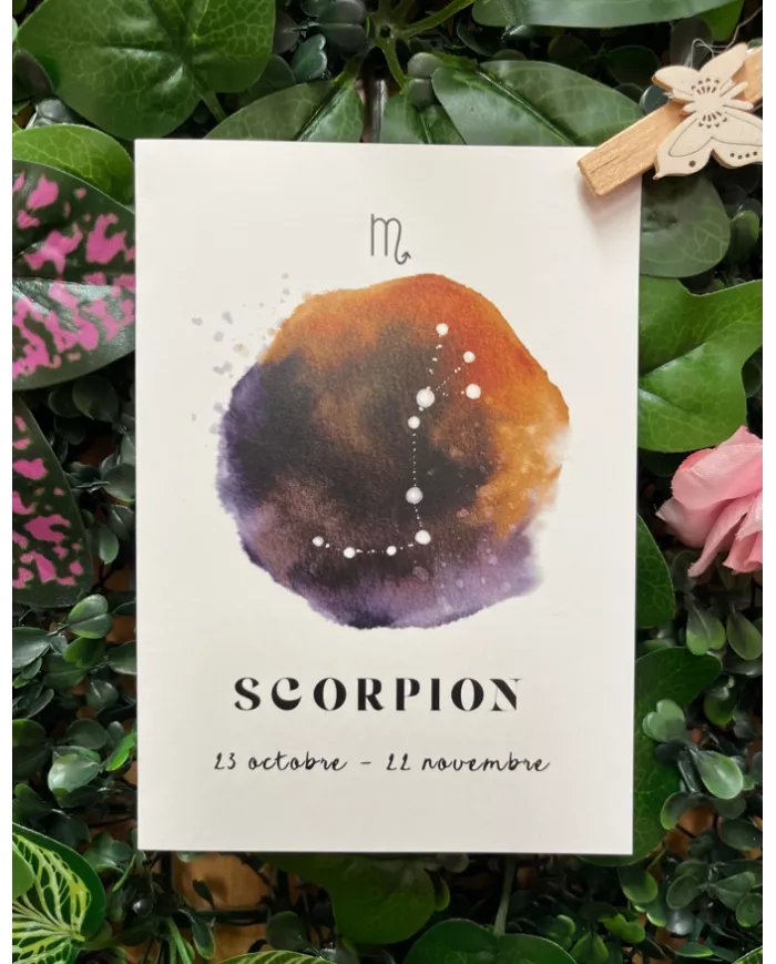 Carte A6 - Astrologie Scorpion