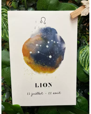 Carte A6 - Astrologie Lion