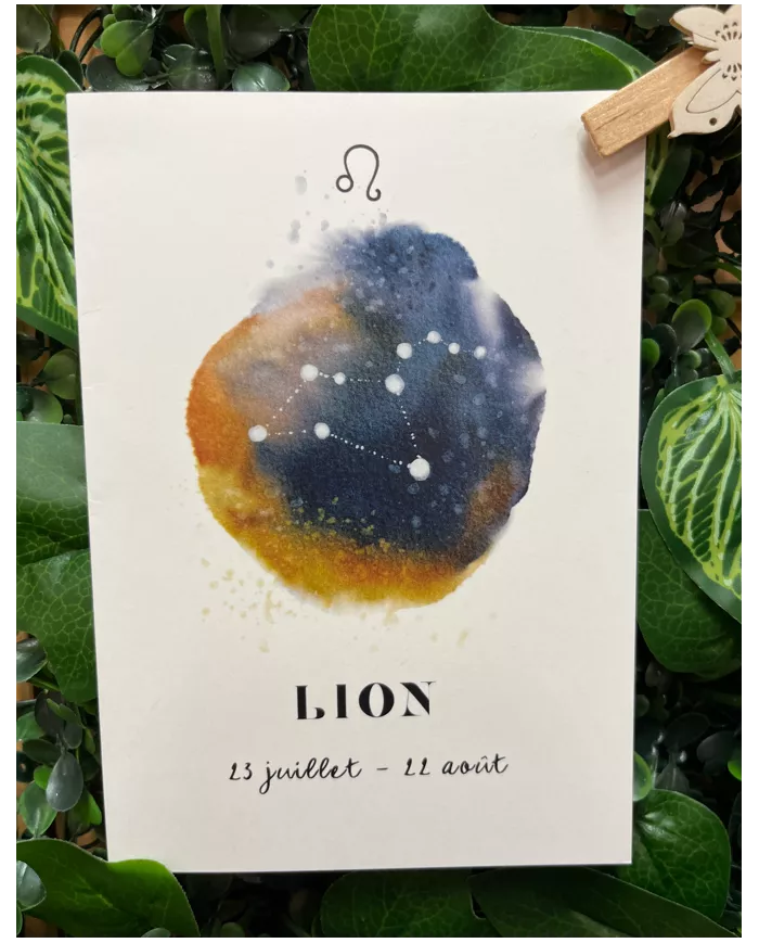 Carte A6 - Astrologie Lion