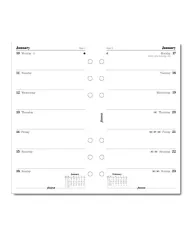 Filofax - Recharge PERSONAL semaine sur 1 page en anglais 2025