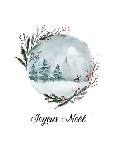 Carte 12x17cm Noël "Boule de Noël"