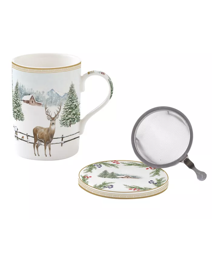 Mug et sous-verre avec infuseur FORET