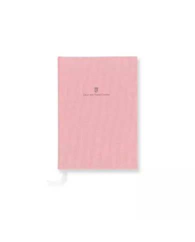 Cahier relié en lin A5 Rose Blush