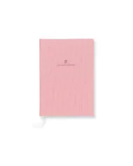 Cahier relié en lin A5 Rose Blush