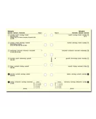 Filofax - Recharge POCKET semaine sur 1 page crème multi-langues 2025